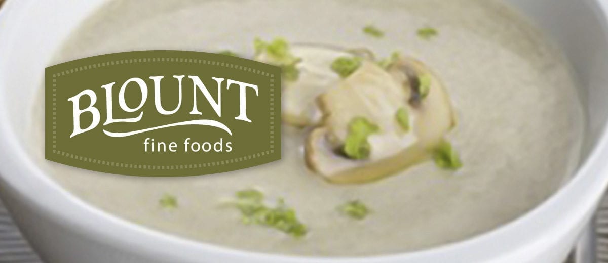 blount logo with wild mushroom bisque