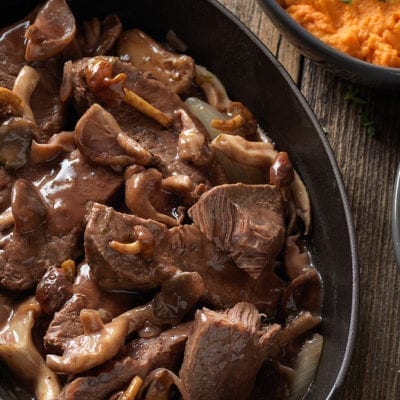 braised beef short ribs with mushrooms