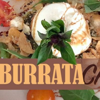 Plated Burrata Cheese Dish