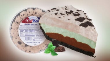 chocolate mint cream pie banner graphic