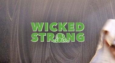 wicked strong cleaner logo graphic