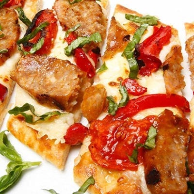 roasted tomato Italian flatbread