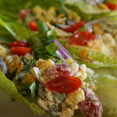 romaine leaf hand-held salads