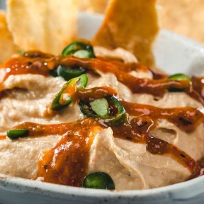 humus appetizer with pita chips