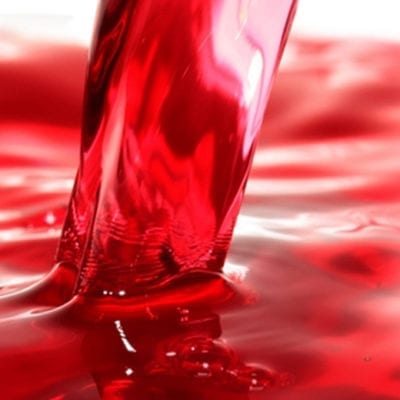 pouring cranberry juice