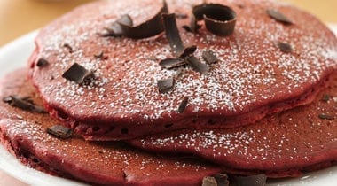 red velvet pancake