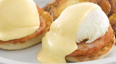 eggs Benedict with minors hallandaise sauce 