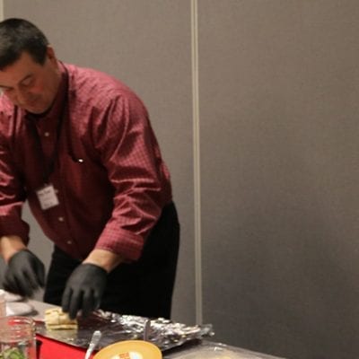 chef doing cooking demonstration