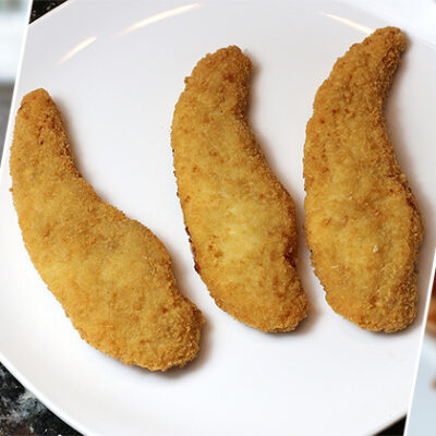 4-compartment tamper-evident takeout container, panko breaded chicken tenders and marinara sauce cups