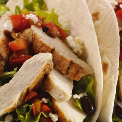 sliced chicken fajita