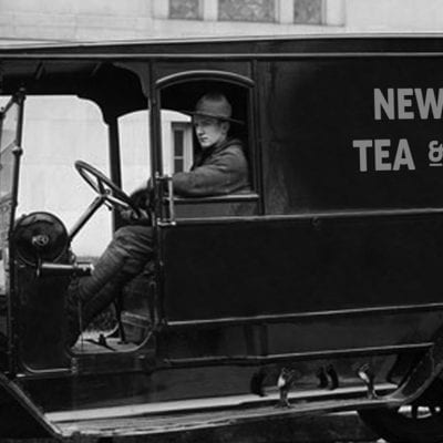 vintage delivery truck from 1918