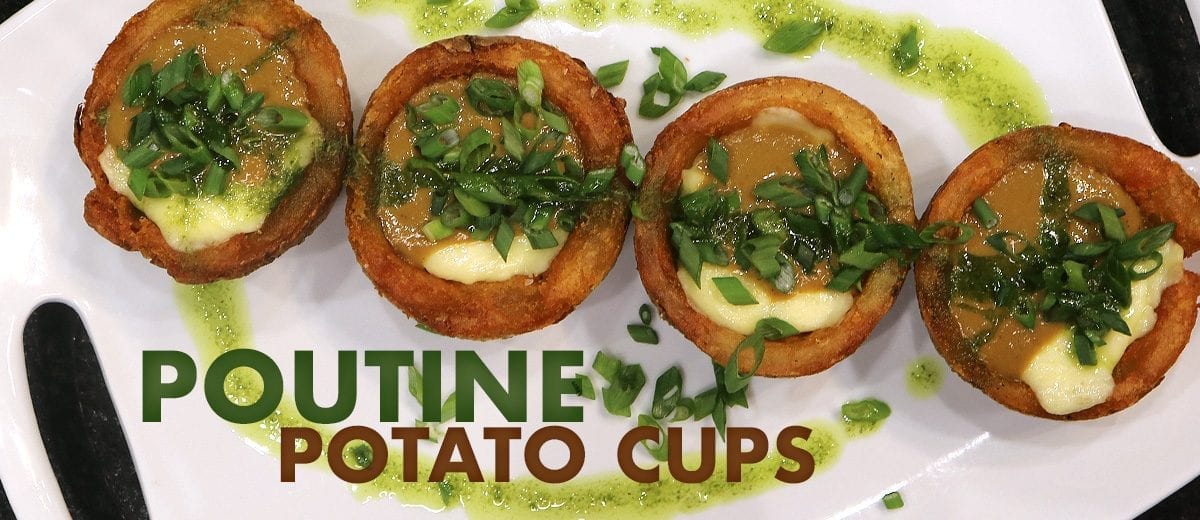 poutine potato cups banner