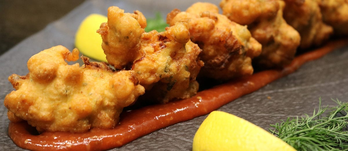 fried shrimp with sauce