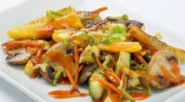 vegetable medley with kens sriracha glaze