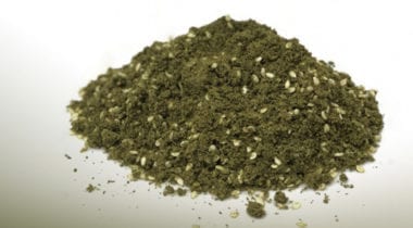 za'atar seasoning, powder and graphic